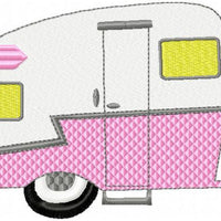 Shasta Camper - Machine Embroidery Design  Comes in 6 Sizes