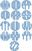 Stripe Circle Monogram Font