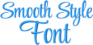 Smooth Style Font - Machine Embroidery Font - Comes in 2 inch size with lower case set and numbers