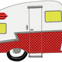 Shasta Camper - Machine Embroidery Design  Comes in 6 Sizes