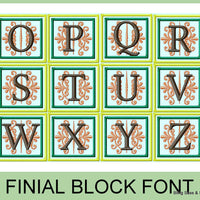 Finial Block Font