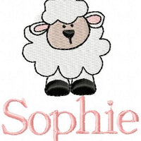 TINY LAMB MACHINE EMBROIDERY DESIGN