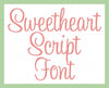 Sweetheart Font - 4 inch and 2 inch sizes