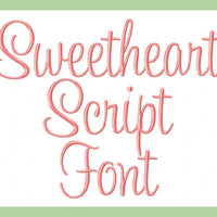 Sweetheart Font - 4 inch and 2 inch sizes