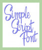 Simple Script Font  1,2, and 3 inch  Machine Embroidery Font -