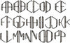 Two Letter Monogram Font with 2 Frames