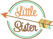 Little Sister comes in 4 sizes 4x3, 5x4,7x5 and 8x6- Machine Embroidery Design