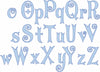 Swirly Girl Font - Fill Stitch with outline - Comes in 5 inch size, numbers,punctuation signs